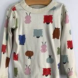 Size 4 (100): Hanna Andersson Cream Red Blue Pink Creatures 2pc Pjs