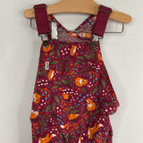 Size 3: Duluth Trading Co. Pink/Multi Woodland Foxes Overalls