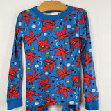 Size 6-7 (120): Hanna Andersson Blue/Red Dragons 2pc PJs