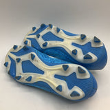 Size 12: Adidas Blue/White Lace-Up Outdoor Cleats