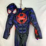 Size 7-8:Jazwares Costume Play Spiderman Black Blue 2pc Costume