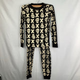 Size 8 (130): Hanna Andersson Black/White Skulls 2pc Pjs