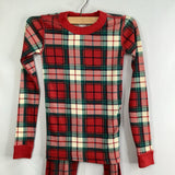 Size 8 (130): Hanna Andersson Red/Multi Plaid 2pc Holiday Pjs