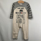 Size 12-18m: Gap Star Wars Grey R2-D2 Knit Romper