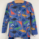 Size 3 (90): Hanna Andersson Blue/Multi Dinosaur 2pc PJs