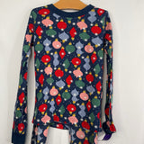 Size 10 (140): Hanna Andersson Navy/Multi Ornaments 2pc Holiday PJs