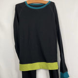 Size 9-10: Mountain Warehouse Merino Wool Black/Blue Base Layer 2pc Set