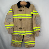 Size 2-3: Teetot & Co Tan/Yellow Firefighter 2pc Costume