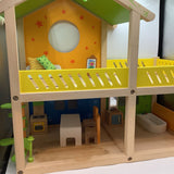 Hape Wooden Dollhouse + Furniture/Accessories