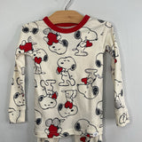 Size 3: Baby Gap White/Red Snoopy Hearts PJs 2pc