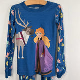 Size 6-7 (120): Hanna Andersson Blue Frozen 2pc Pjs
