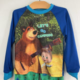Size 5: Masha and The Bear 2pc Blue Green Pjs