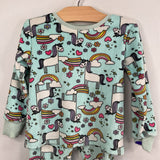 Size 3-4: Dunnes Store Blue Unicorn Fleece 2pc Pjs
