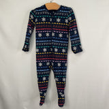 Size 3-6: Primary Blue Multi Color 1pc Footy Pjs