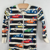 Size 3 (90): Hanna Andersson Black White Race Car 1pc Pjs