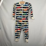 Size 3 (90): Hanna Andersson Black White Race Car 1pc Pjs