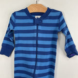 Size 6-12m (70): Hanna Andersson Blue Striped 1pc Pjs