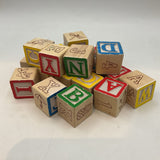 Vintage Wooden Alphabet Blocks