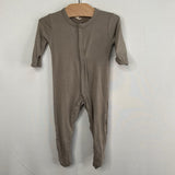 Size NB: Kyte Grey Snap-Up 1pc Footy PJs