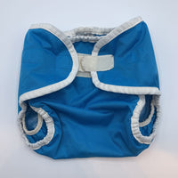 Thirsties Blue White Trim Adjustable Velcro Diaper Cover 9-30m (M)