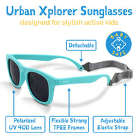Size S (6m-2y): Jan & Jul Urban Xplorer Sunglasses - Minty Green