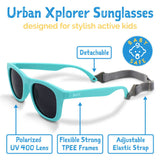 Size S (6m-2y): Jan & Jul Urban Xplorer Sunglasses - Minty Green
