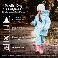 Size 4: Jan & Jul Nebula Blue Puddle-Dry Rain Pants NEW