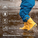 Size 8.5: Jan & Jul ENCHANTED Puddle Dry Loop Handles Rain Boots NEW