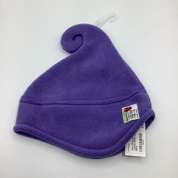 Size XS (0-6m): Lofty Poppy Locally Made Lilac Fleece Hat NEW