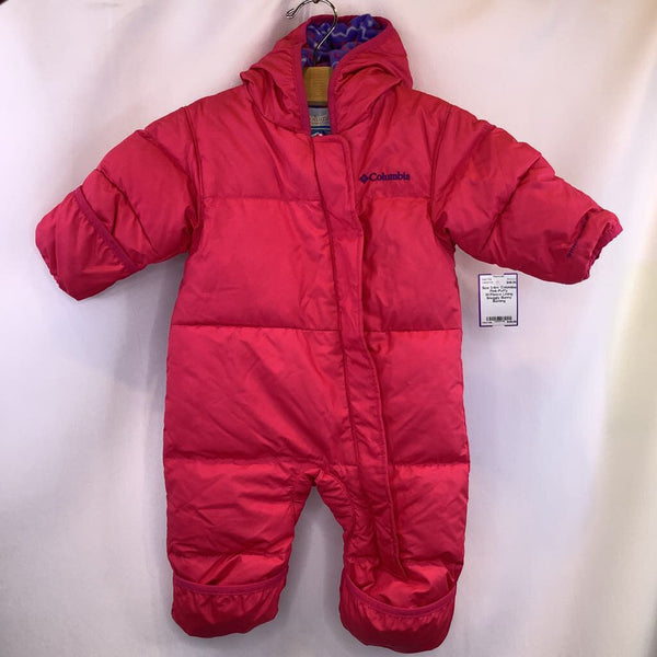 Size 3-6m: Columbia Pink-Puffy W/Fleece Lining Snuggly Bunny Bunting