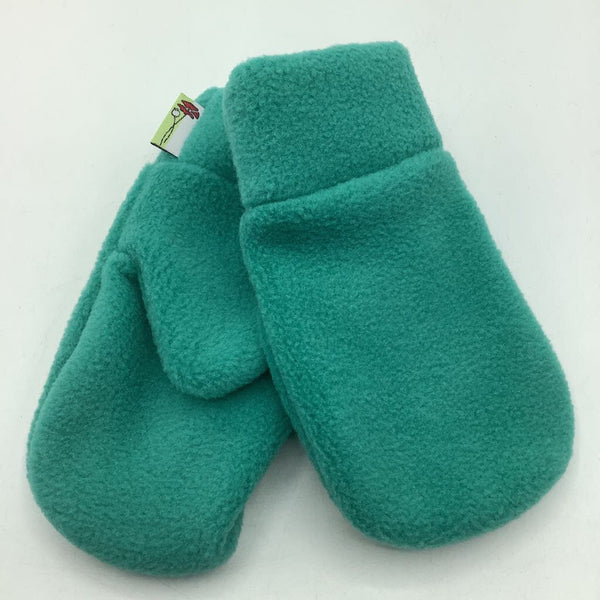 Size Toddler (1-3T): Lofty Poppy Locally Made TURQUOISE Fleece Mittens - NEW