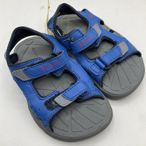 Size 7: Columbia Blue/Grey Velcro Sandals