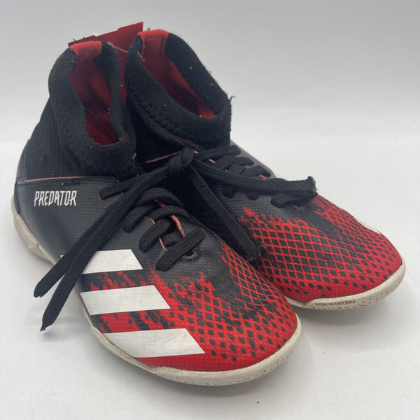Size 11: Adidas Black/Red Lace Up Indoor Soccer Cleats