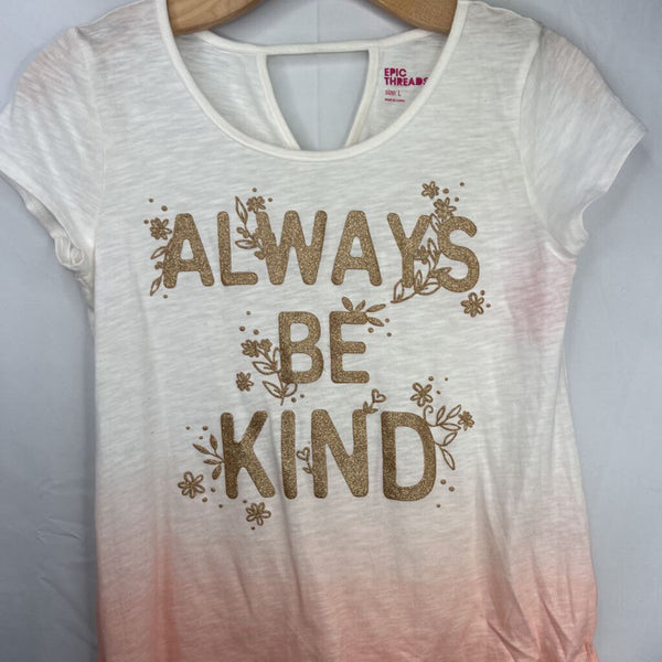 Size 10-12: Epic Threads Pink/White/Gold 'Always be Kind' Graphic T-Shirt NEW w/ Tags