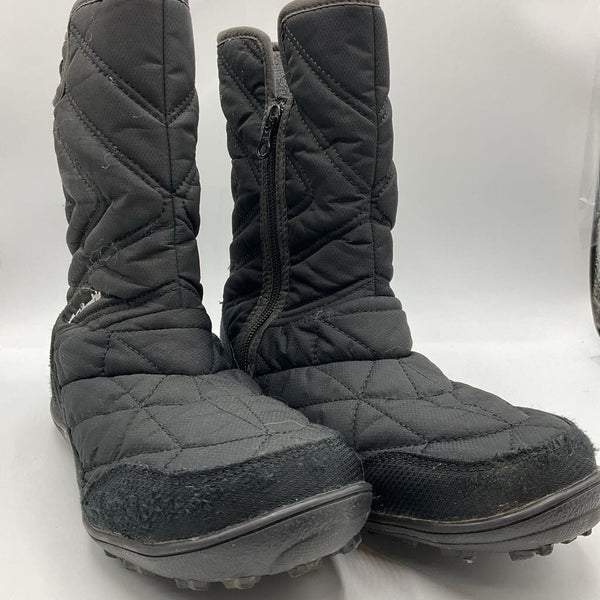 Size 5Y: Columbia Black Quilted Fleece Lined Snow Boots