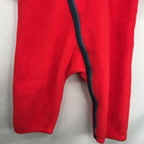 Size 18-24m: (80): Hanna Andersson Red/Navy Trim Hooded Bunting