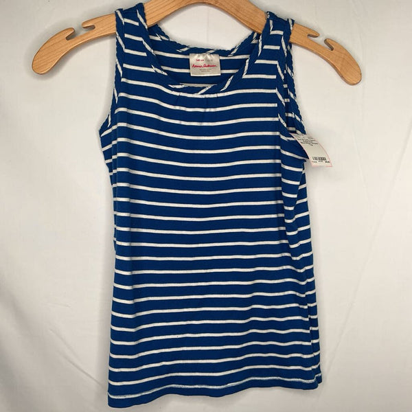 Size 10 (140): Hanna Andersson Blue/White Striped Top