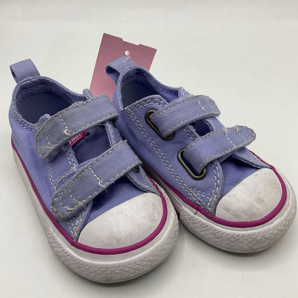 Size 4: Converse Purple/Pink Velcro Strap Sneakers