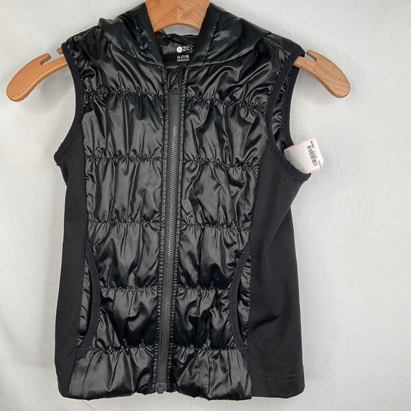 Size 7-8: Zella Black Puffy Hooded Vest