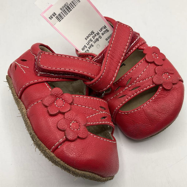 Size 0-6m: See Kai Run Red Soft Sole Shoes
