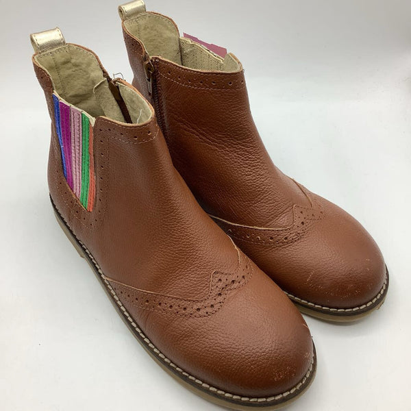 Size 5-5.5Y: Boden Brown/Colorful Side Stripes Boots
