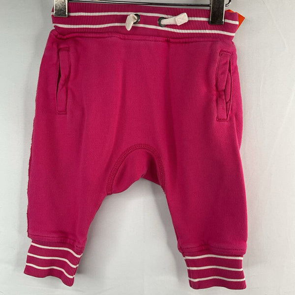 Size 6-12m: Hanna Andersson Pink/White Drawstring Cozy Pants
