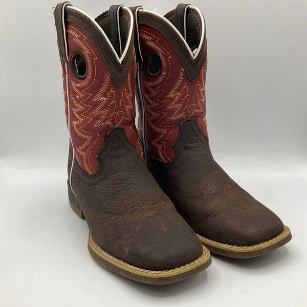Size 2Y: Durango Brown/Red Cowboy Boots