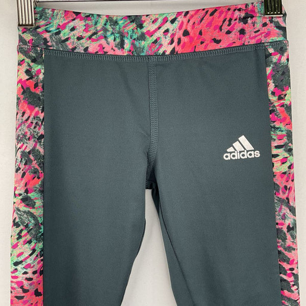 Size 5: Adidas Grey/Colorful Print Leggings