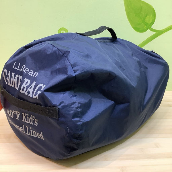 L.L Bean Navy Fleece Lined Sleeping Bag