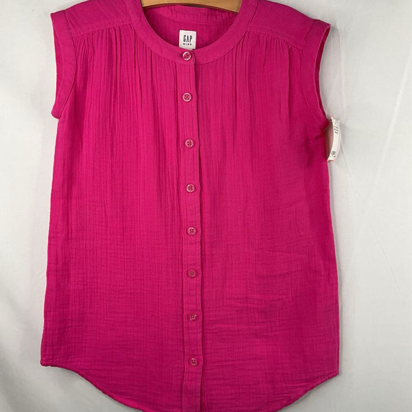 Size 6-7: Gap Pink Button Up Short Sleeve Shirt