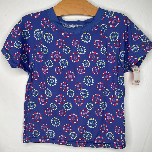 Size 6: Tea Purple/Colorful Flowers Swim Shirt