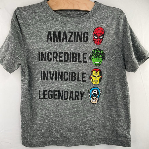 Size 5-6: Marvel Heathered Grey Avengers T-Shirt