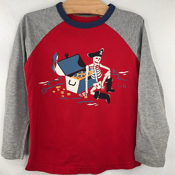 Size 4-5: Boden Grey/Red/Colorful Pirate Long Sleeve Shirt