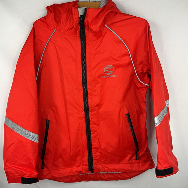 Size 6-7: Showers Pass Orange Zip-Up Rain Coat